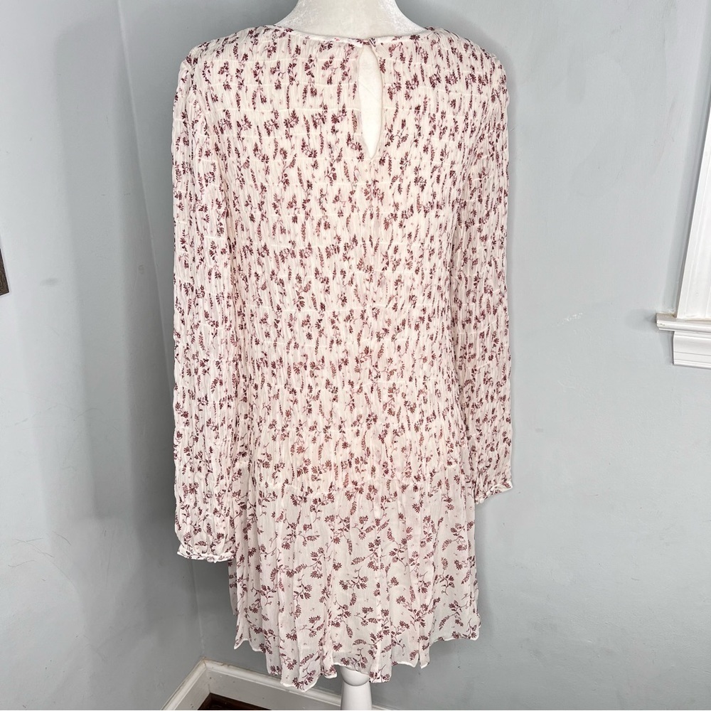 FRAME Floral Smocked Dress L - Picture 7 of 10
